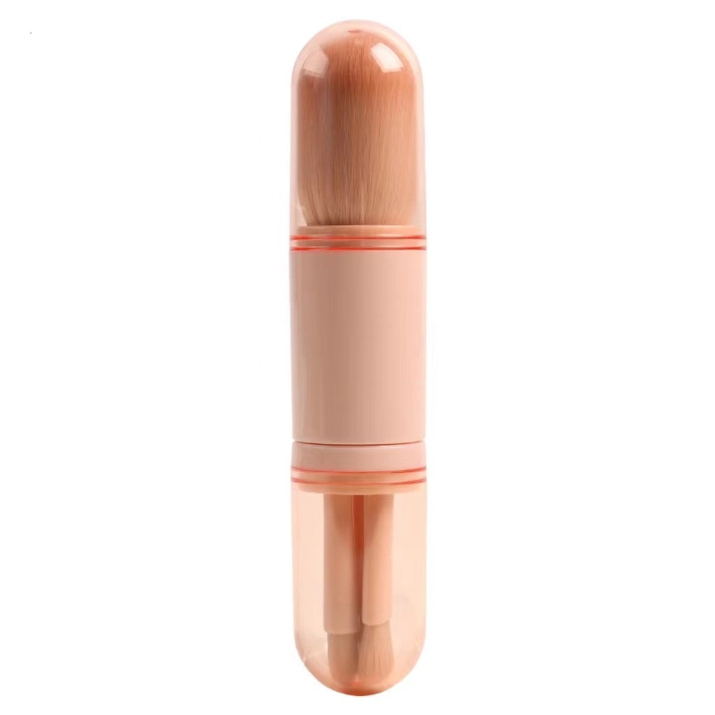 顽顽  四合一化妆刷美妆工具迷你设计眼部刷肤色伸缩化妆刷便携式多功能散粉刷眼影刷