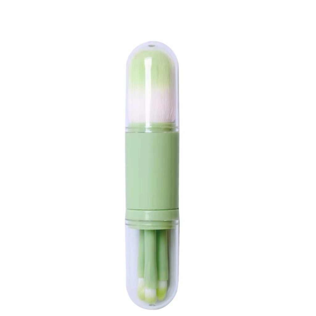 顽顽  四合一化妆刷美妆工具迷你设计眼部刷肤色伸缩化妆刷便携式多功能散粉刷眼影刷