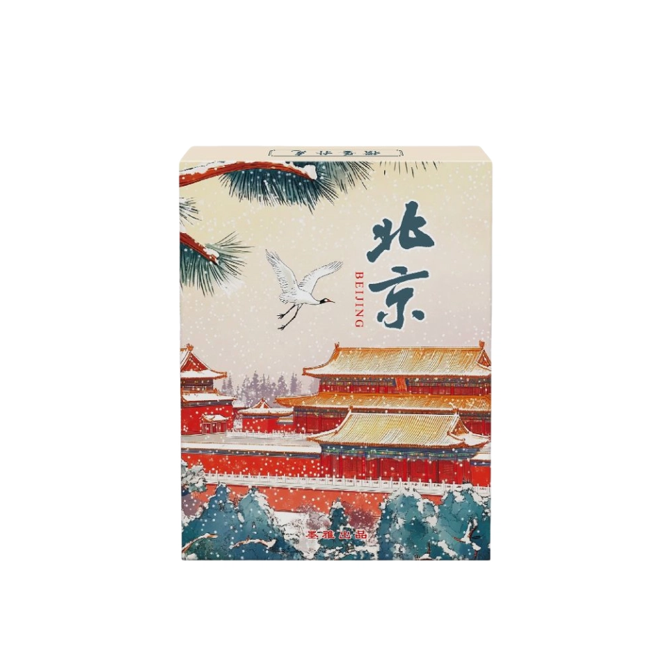 万格 天坛故宫敦煌掼蛋高档黑芯布纹大字耐磨旅游纪念文创 扑克