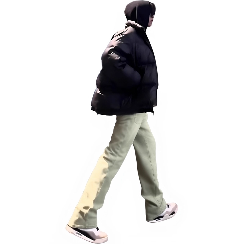 悍戈 美式高街废土风微喇 复古潮流显高显瘦百搭舒适垂感牛仔裤 男女同款