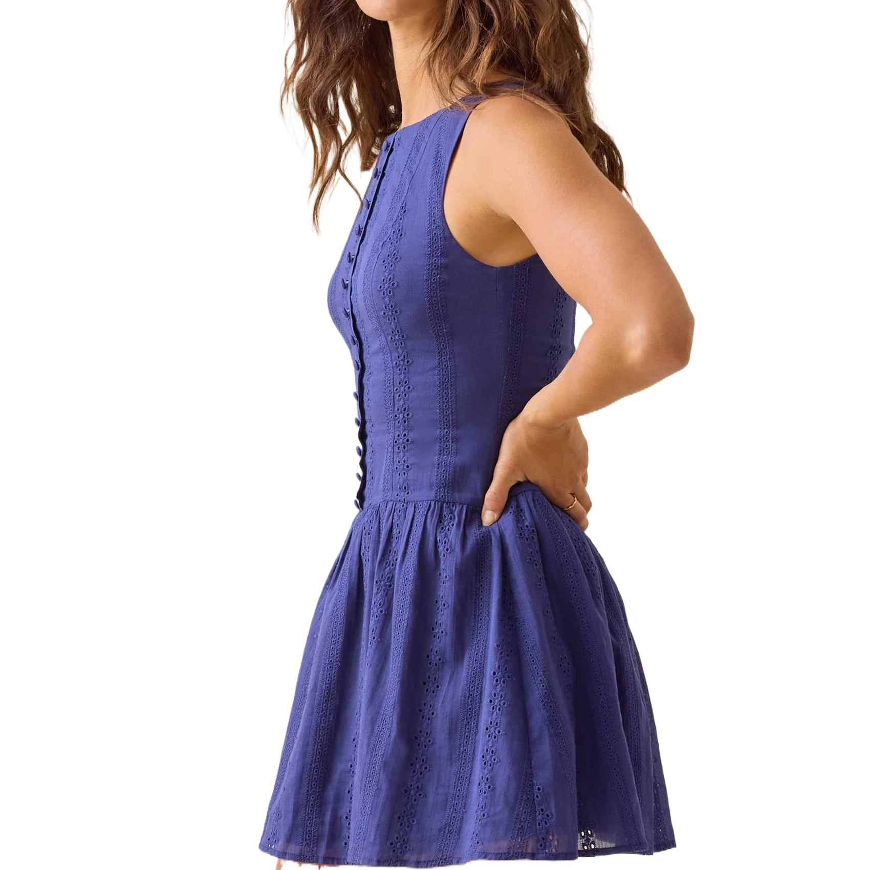 ALTAR'D STATE Layla Eyelet Mini Dress
