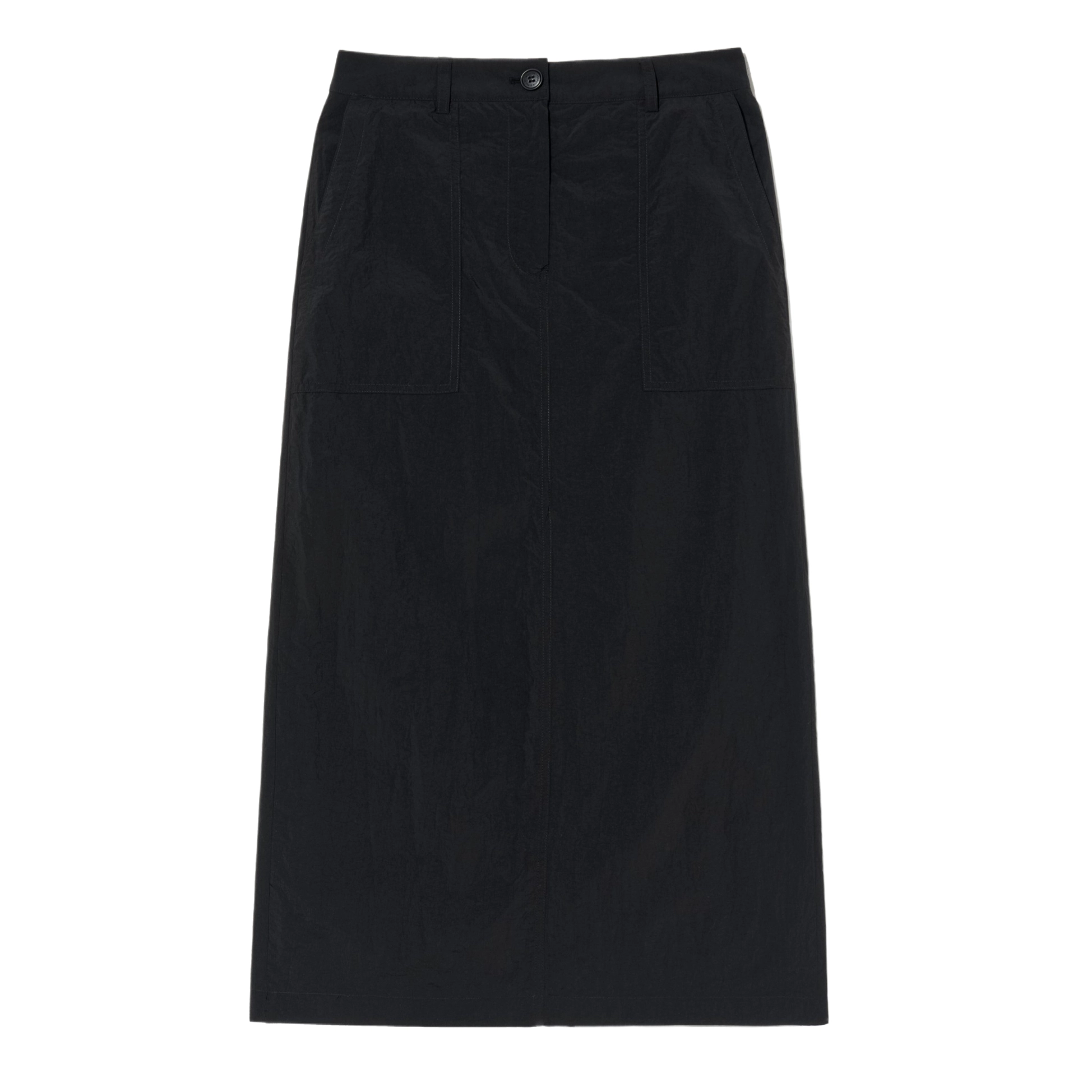 MARITHE FRANCOIS GIRBAUD SS25 W NYLON MIDI SKIRT