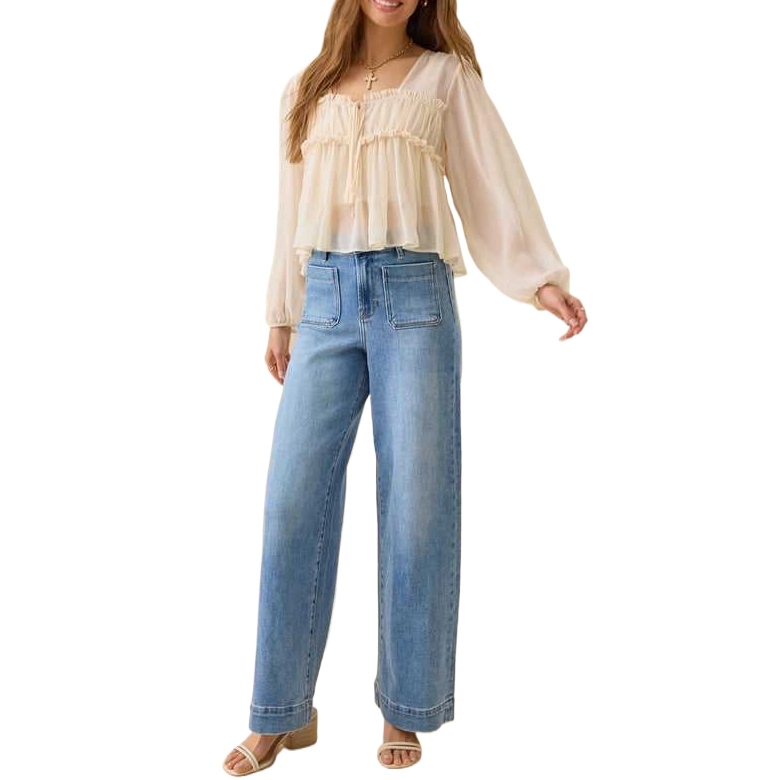 ALTAR'D STATE Chiffon Babydoll Top Darsea