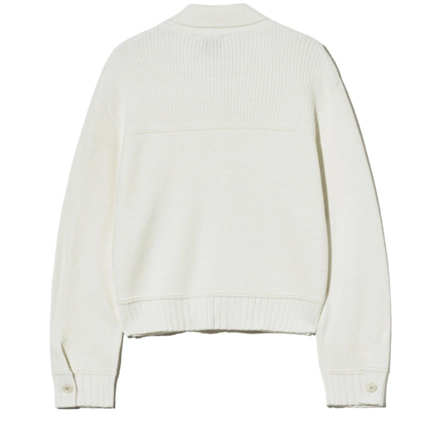 MARITHE FRANCOIS GIRBAUD W BUTTON COLLAR CARDIGAN