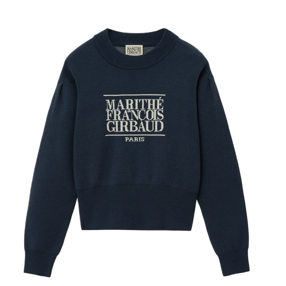 MARITHE FRANCOIS GIRBAUD SS25 W CLASSIC LOGO CROP KNIT