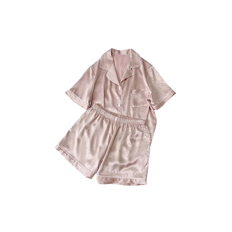 顶瓜瓜 夏季女透气舒适休闲短袖款式家居服睡衣套装 女款