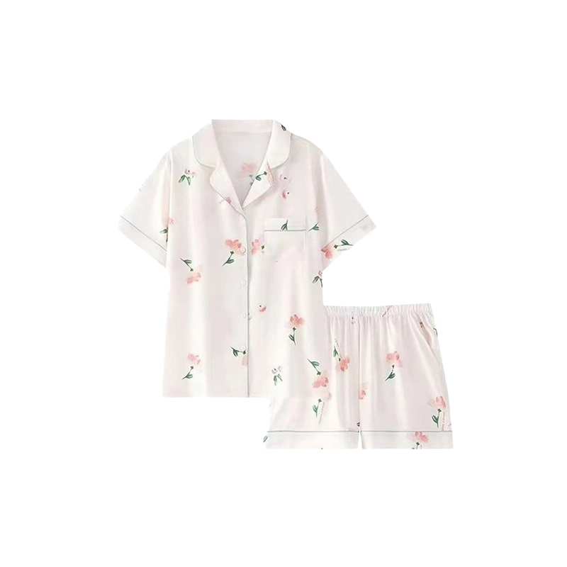 顶瓜瓜 夏季女透气舒适休闲亲肤短袖短裤家居服睡衣套装 女款