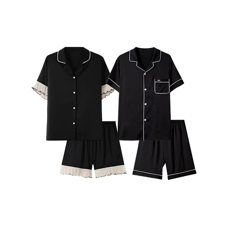 顶瓜瓜 夏季情侣透气舒适休闲短袖短裤家居服睡衣套装 男女同款