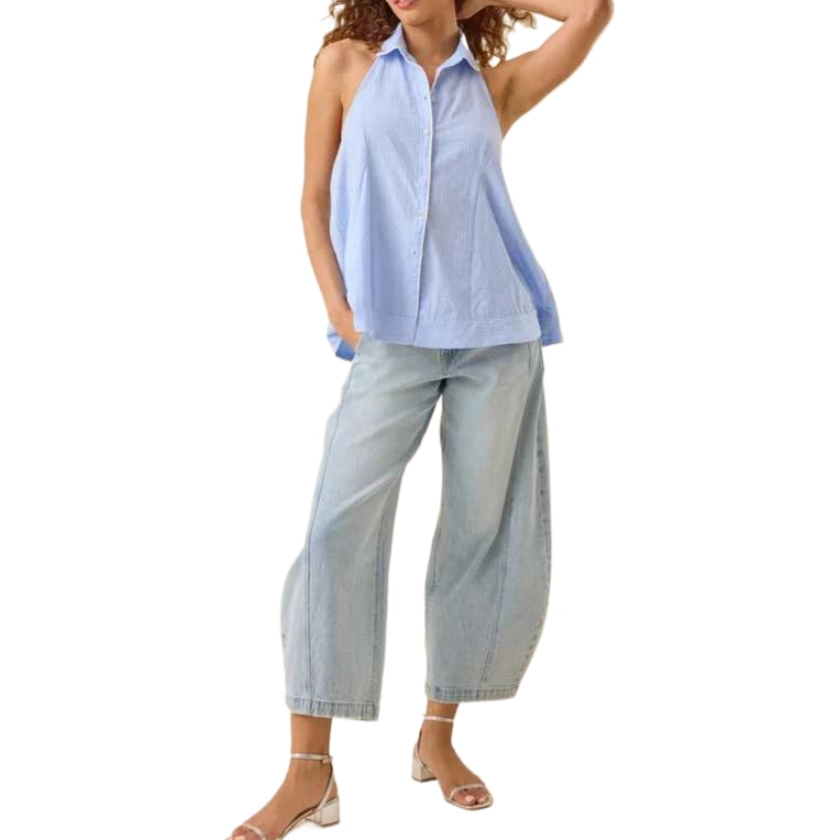 ALTAR'D STATE Finnegan Button Down Halter Top