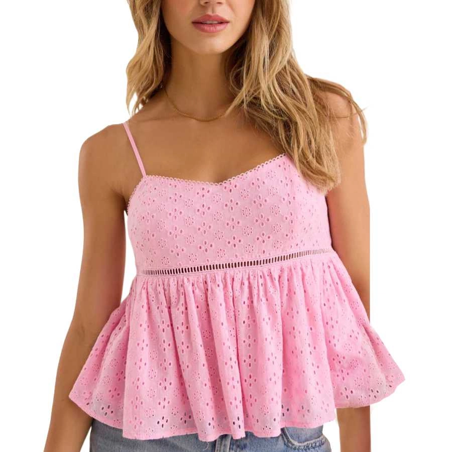 ALTAR'D STATE Sunday Eyelet Babydoll Top