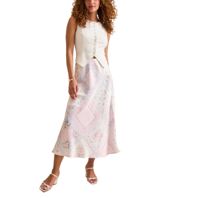 ALTAR'D STATE Emery Floral Midi Skirt
