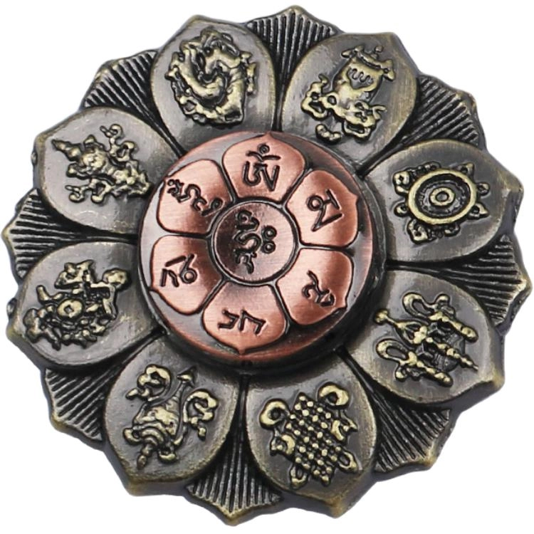 萌吉码 佛眼莲花旋转解压玩具 指尖陀螺