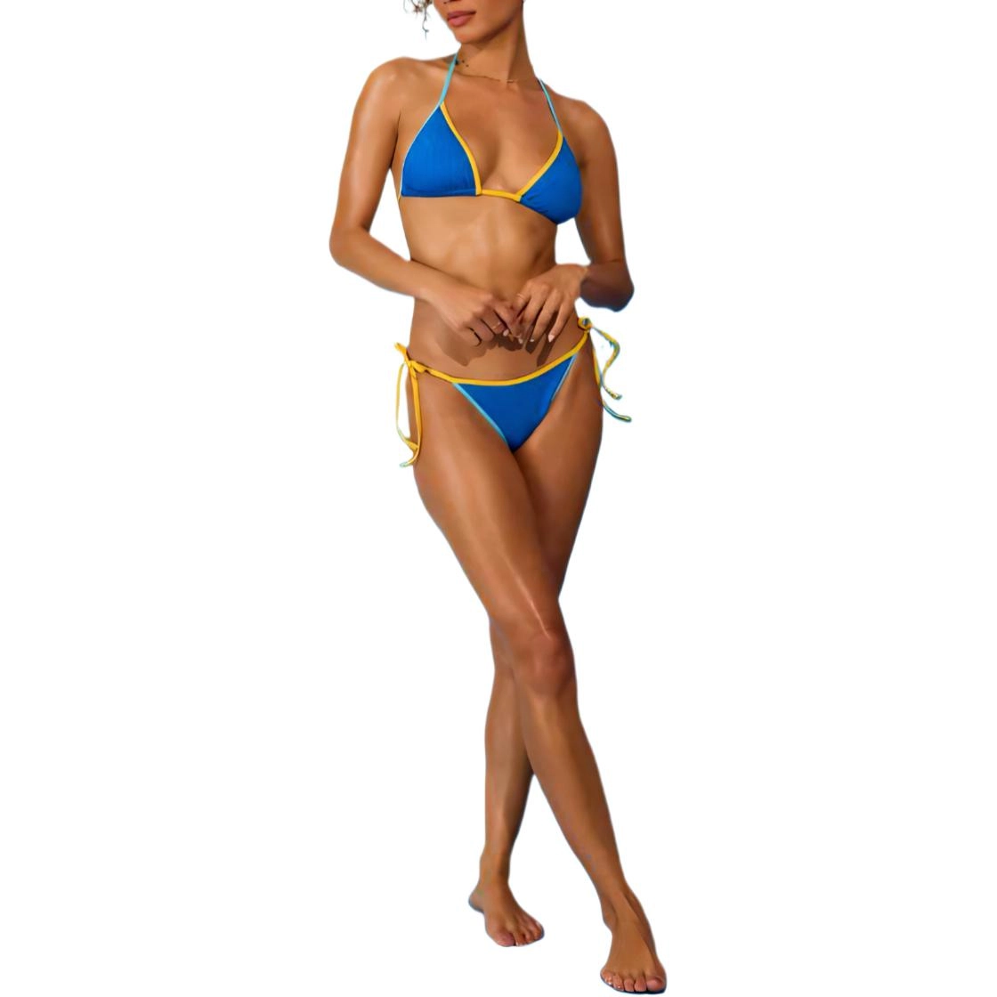 ALTAR'D STATE Aqua Dream Color Block Bottom