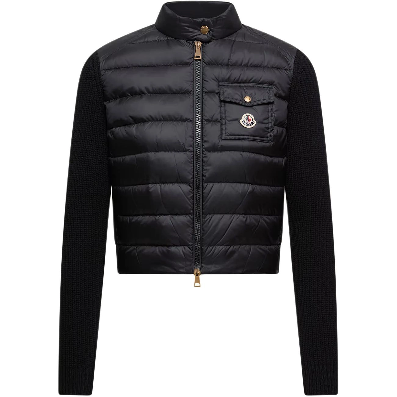 Moncler Padded Corduroy Wool Zip-Up Cardigan
