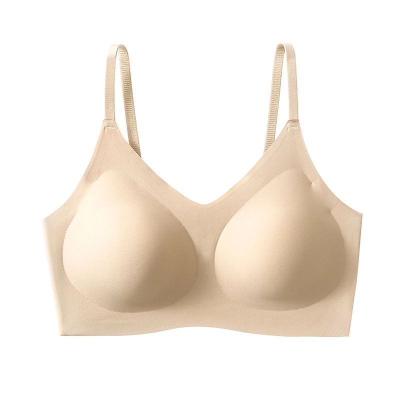 艾诗塔 粉底液无痕聚拢防下垂收副乳宽肩带防滑美背内衣夏季薄款无钢圈舒适隐形文胸 女款