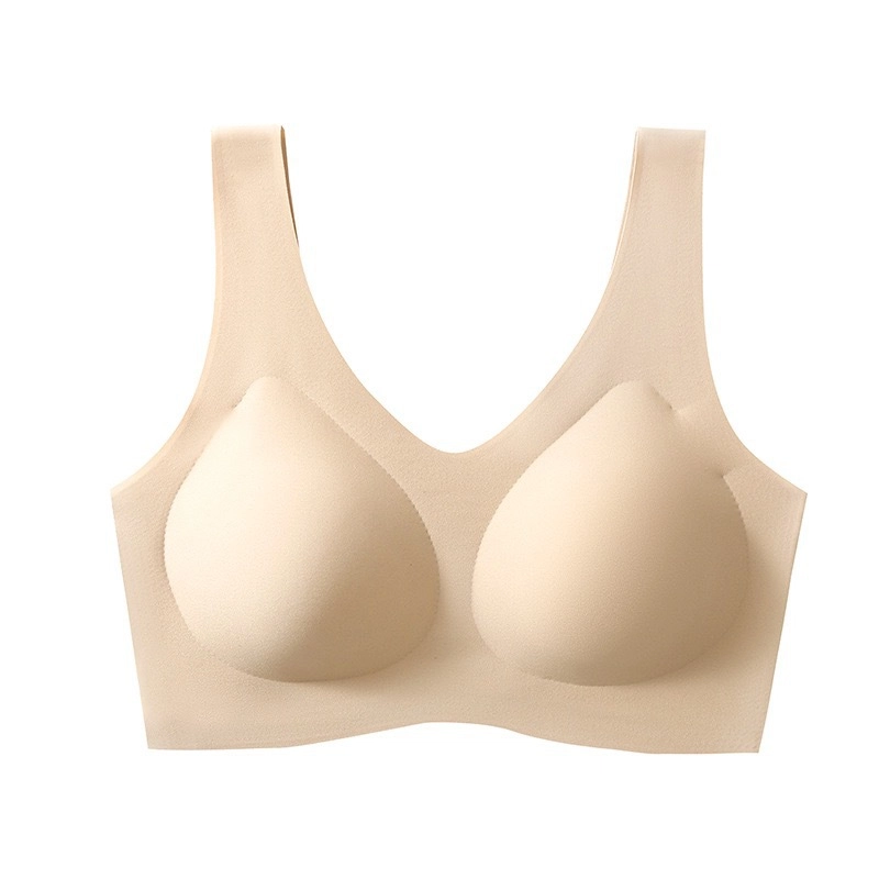 艾诗塔 粉底液无痕聚拢防下垂收副乳宽肩带防滑美背内衣夏季薄款无钢圈舒适隐形文胸 女款