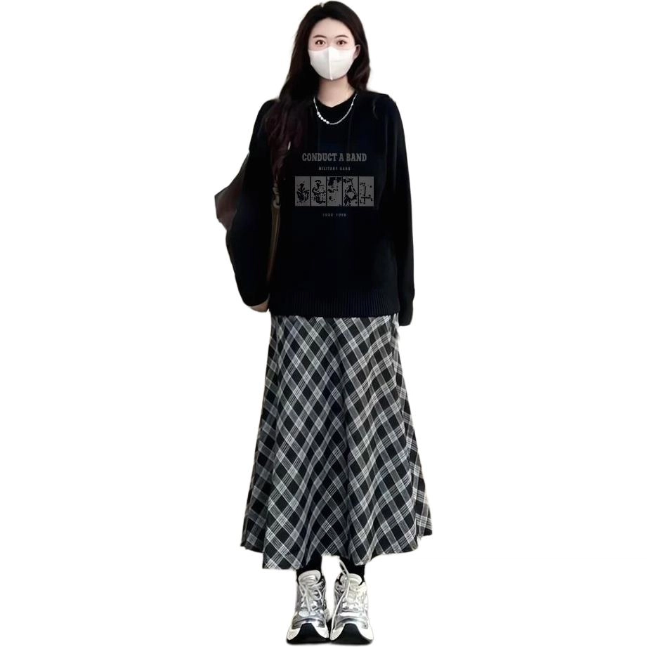 邓大喵 宽松加厚加绒女秋冬季韩版圆领上衣高级感超好看卫衣 女款