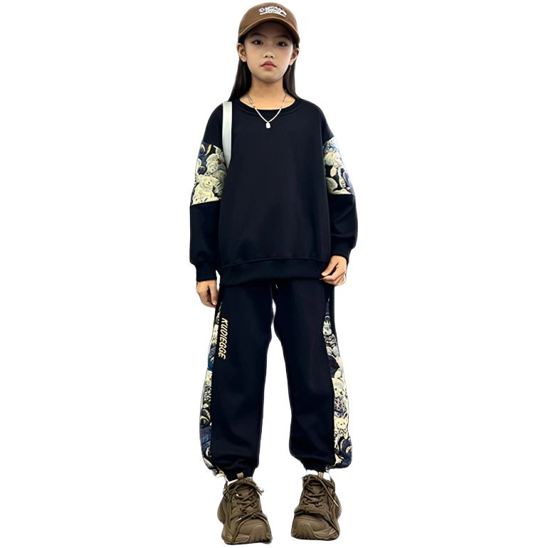 比比我休闲运动套装  女童春秋季小熊大童潮牌小孩衣服 小女孩短长袖洋气时髦 舒适帅气轻便