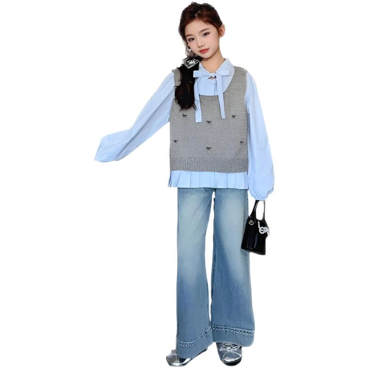 比比我休闲运动套装  女童春秋季轻便百搭时尚大童潮牌小孩衣服 小女孩长袖洋气时髦 舒适帅气