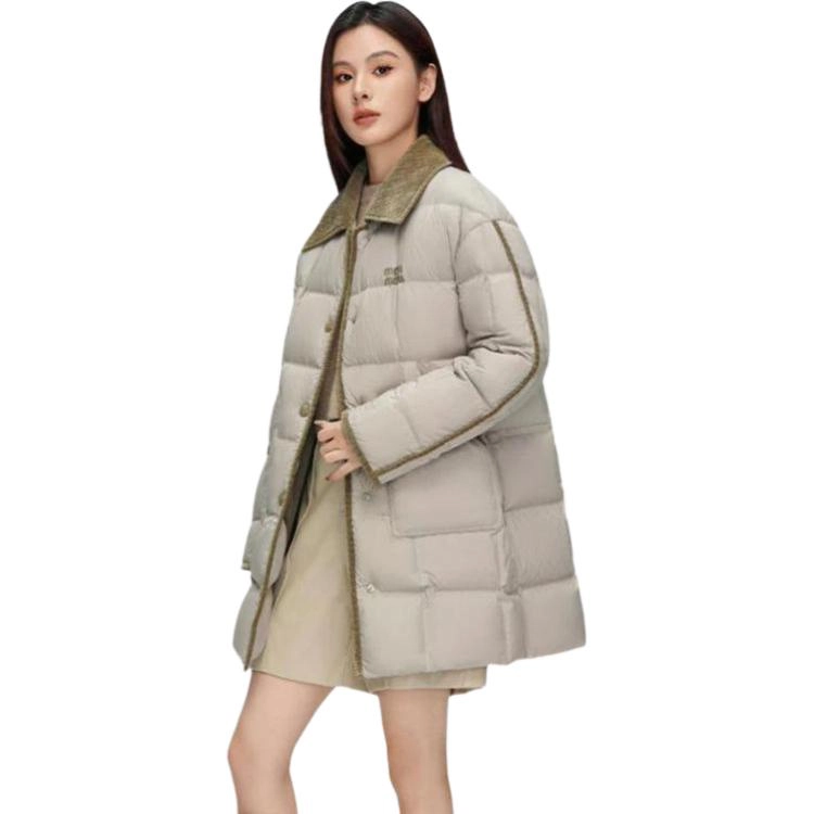 鸭鸭 舒适简约优雅羽绒服 中长款 女款