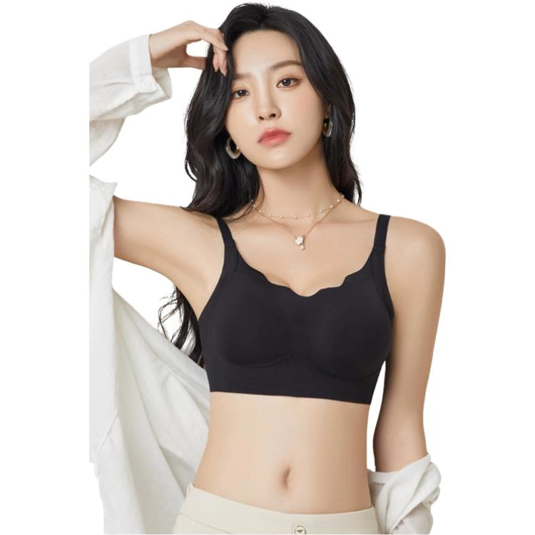 艾诗塔 小胸显大薄款乳胶果冻条软支撑无痕美背文胸 女款