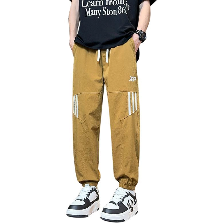 微牛 时尚韩版舒适潮流百搭松紧束脚长裤宽松帅气工装裤子休闲裤 男款