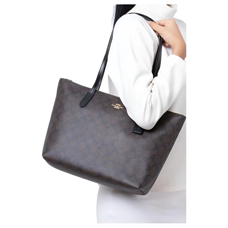 COACH Zip Top 30 PVC Tote