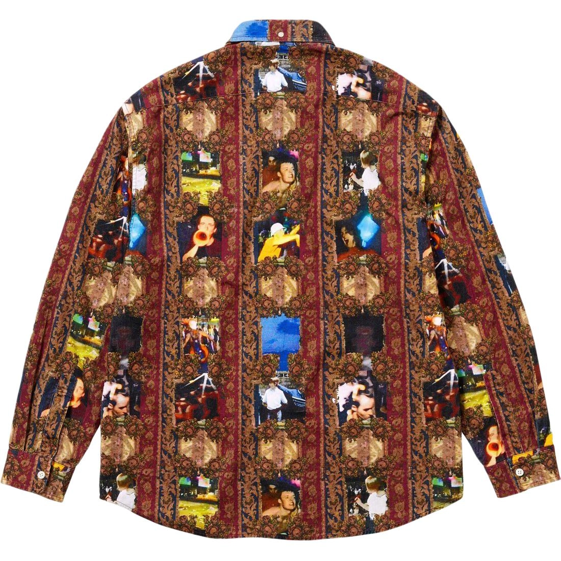 Supreme x Mark Leckey FW23 WEEK4 HARDCORE PRINTED CORDUROY SHIRT
