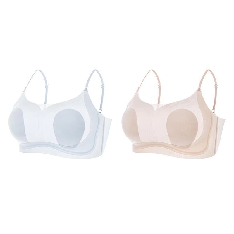 浪莎 舒适透气简约基础休闲款侧收副乳体育锻炼运动柔软亲肤文胸 女款