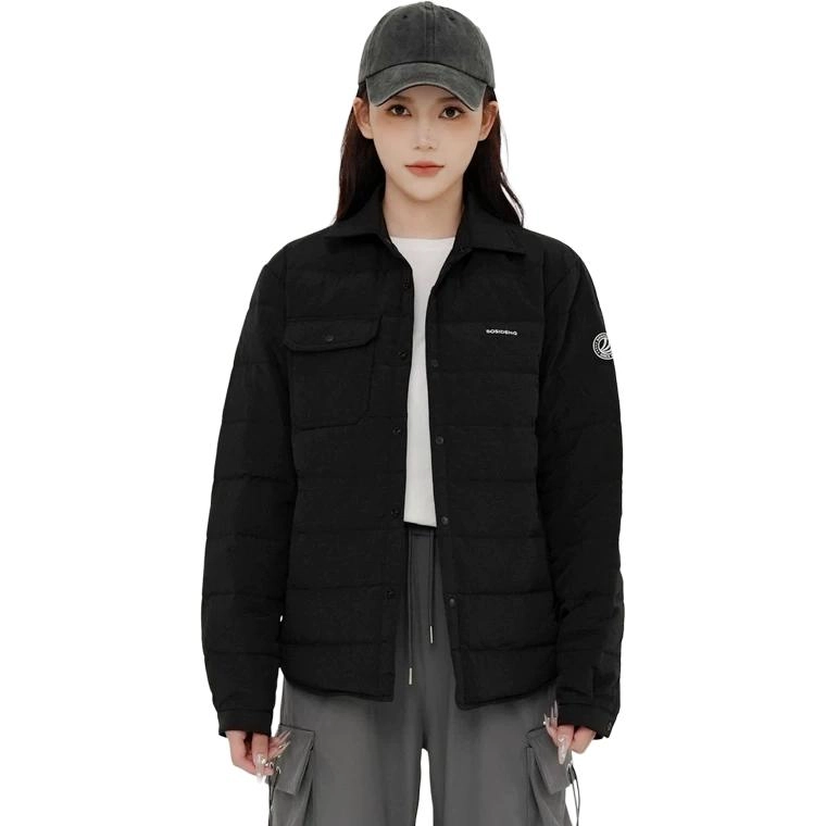 波司登 纯色修身简约翻领舒适时尚长袖羽绒服 女款
