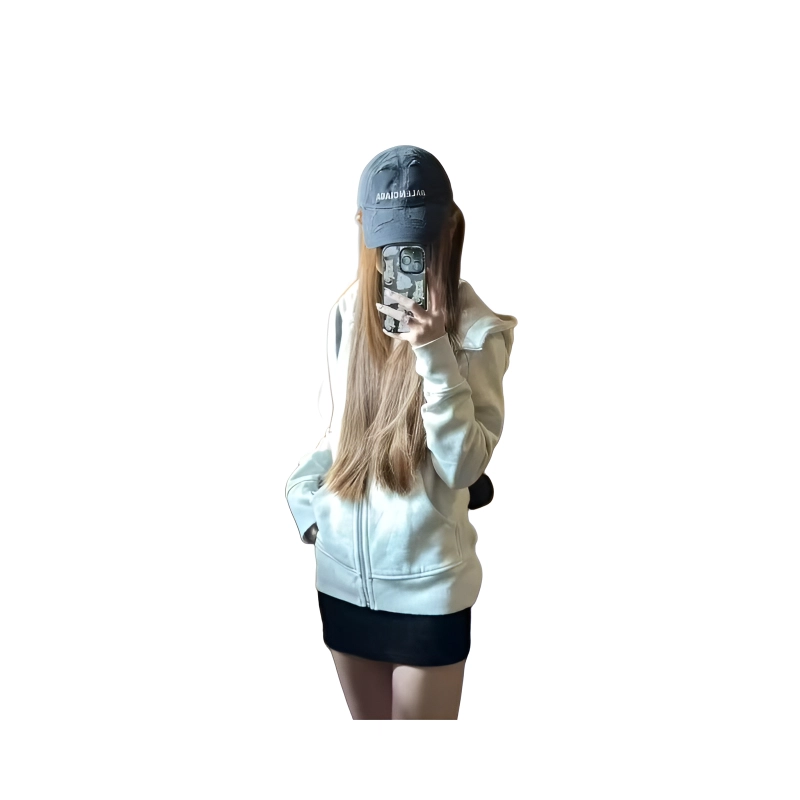 望莱仕 显瘦开衫连帽女春秋季美式修身运动瑜伽卫衣 女款