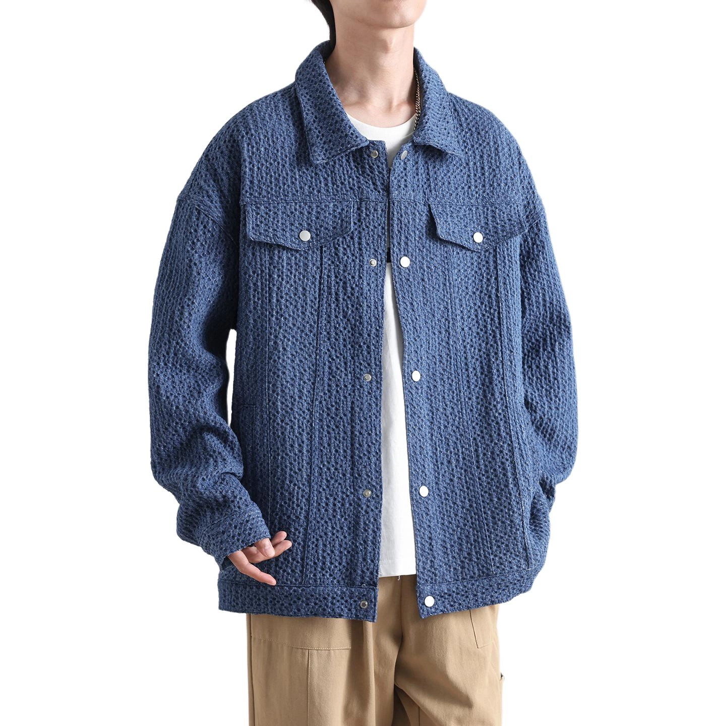 左岸 春秋美式复古工装休闲宽松潮牌夹克百搭上衣牛仔外套 男女同款