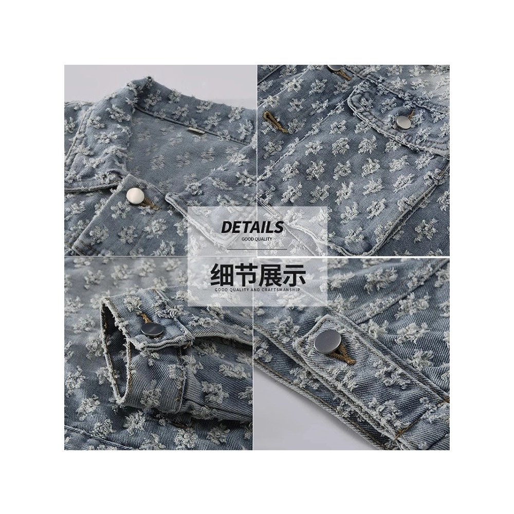 洞洞拐 复古潮牌百搭牛仔设计时尚通用夹克 男女同款