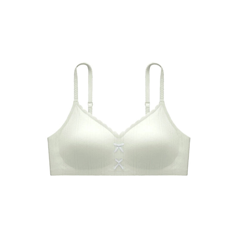 艾诗塔 小胸聚拢纯欲蕾丝甜美文胸少女无钢圈舒适收副乳防下垂蝴蝶结学生透气美背日系薄款内衣 女款