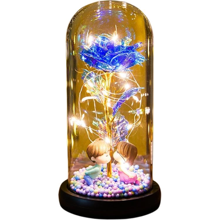 喜顽童 永生花玫瑰花带灯浪漫花束 其他静态模型