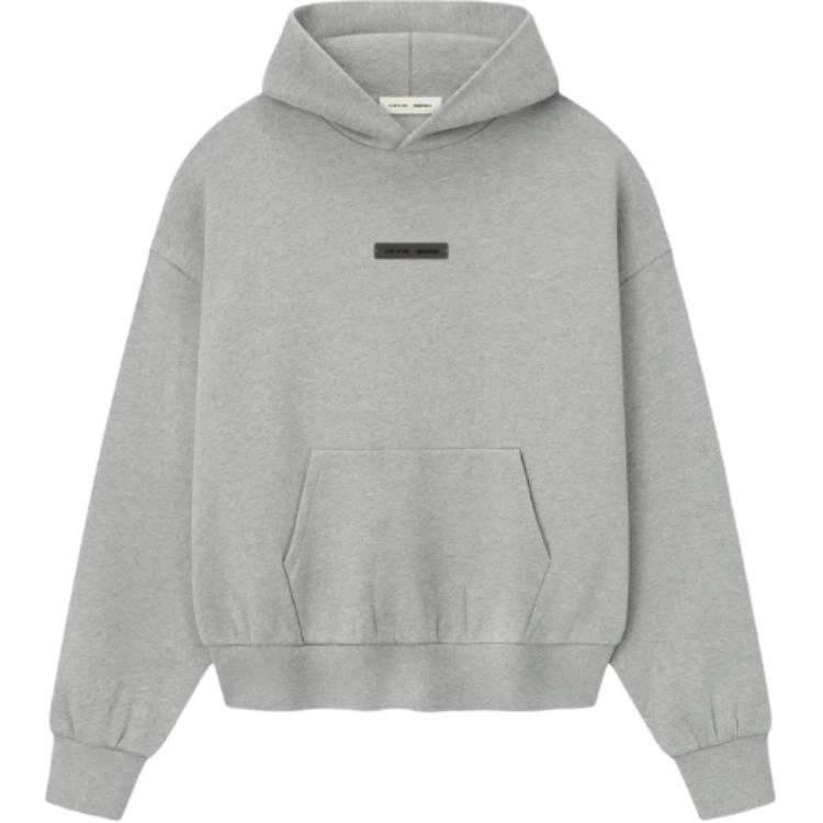 Fear of God Essentials SS25 Classic Fit Fleece Hoodie CONCRETE HEATHER 25 PRING DROP2