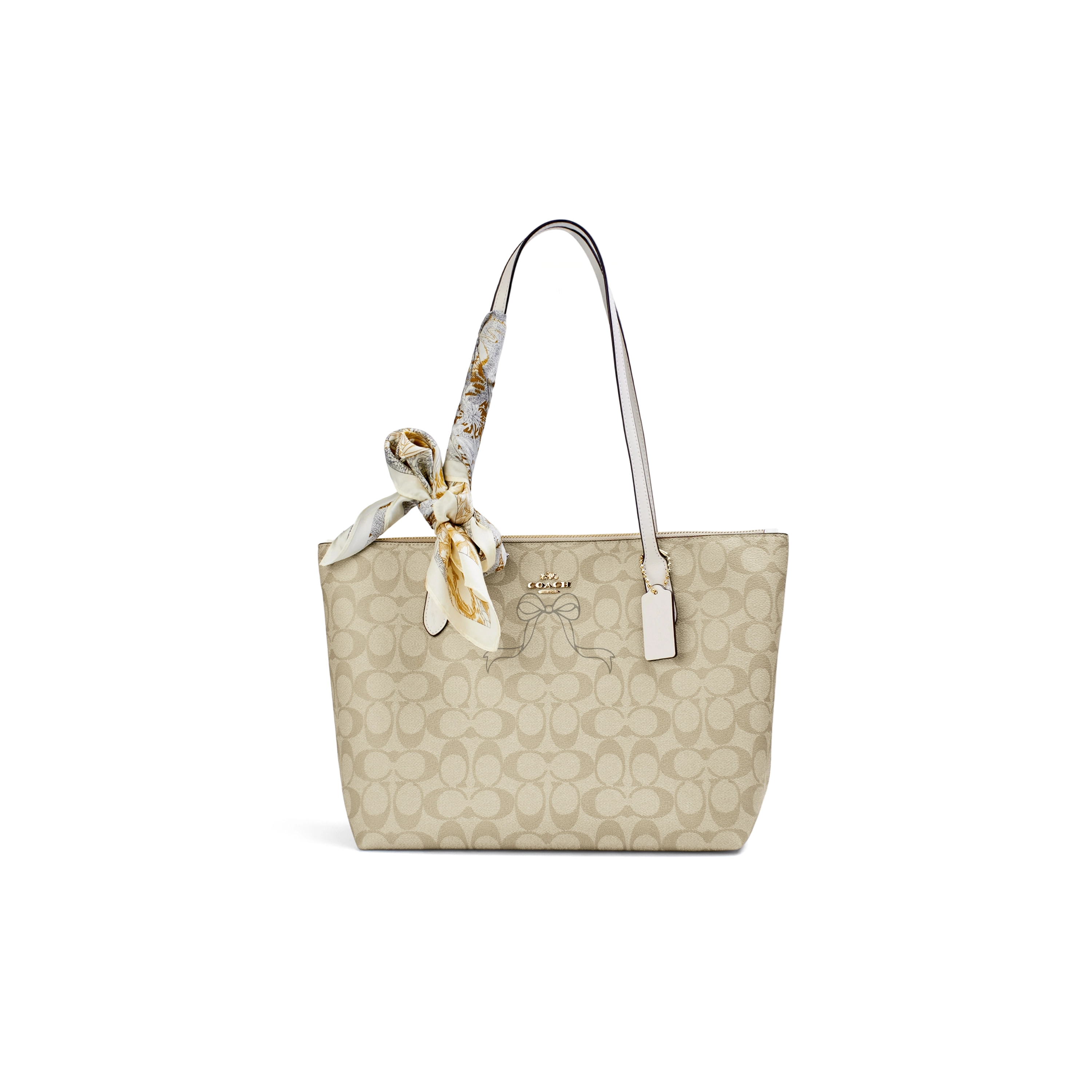 COACH Zip Top Tote PVC