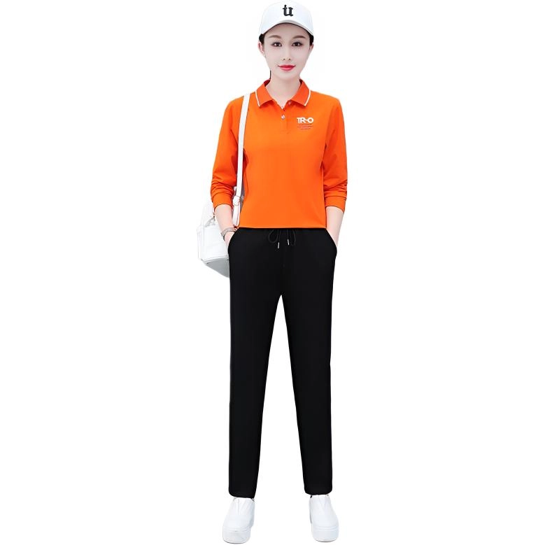 左岸 时尚简约女士百搭上衣长袖长裤舒适柔软垂感宽松高腰显瘦显高气质潮流亲肤透气日常通勤洋气减龄休闲套装 女款