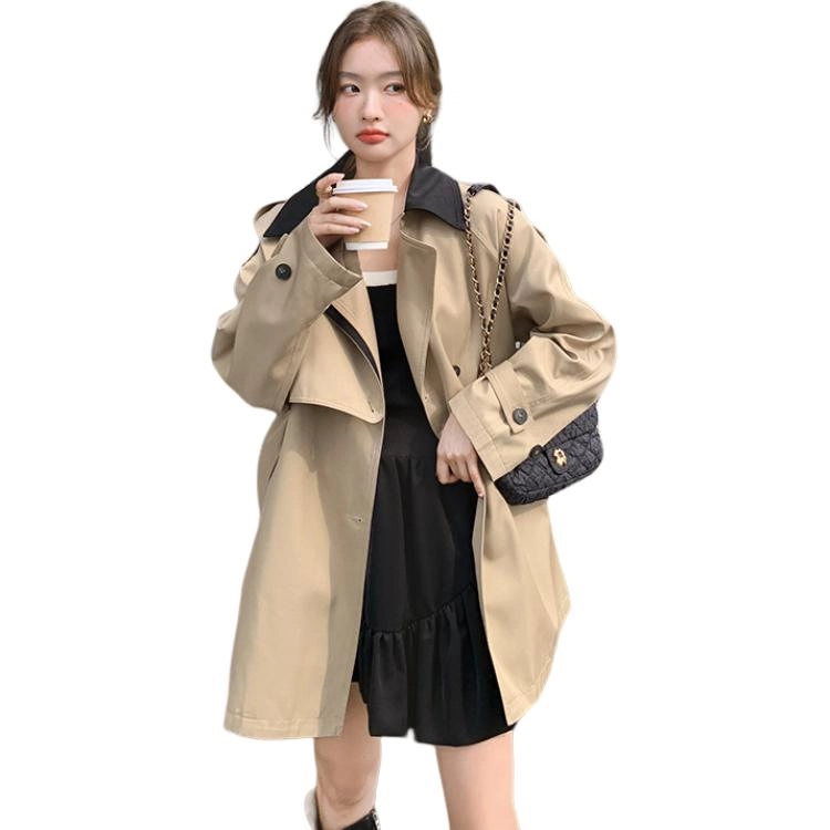 袋鼠 韩系炸街小个子高级设计感外套风衣 女款
