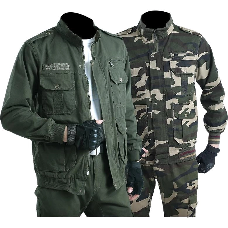 邦固依品 秋冬季工作服男纯棉弹力迷彩服加厚电焊防烫工装劳保服休闲运动套装 男女同款
