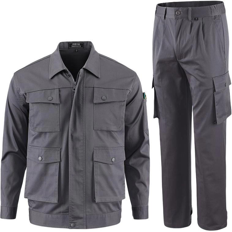 邦固依品 夏季工作服男长袖弹力厂服上衣薄款工装耐脏电工防静电劳保服休闲运动套装 男女同款