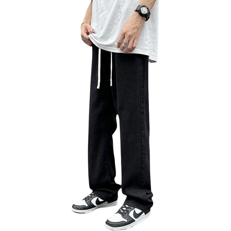邦固依品 美式男士春秋薄款潮牌高街直筒宽松做旧休闲阔腿长裤子牛仔裤 男款