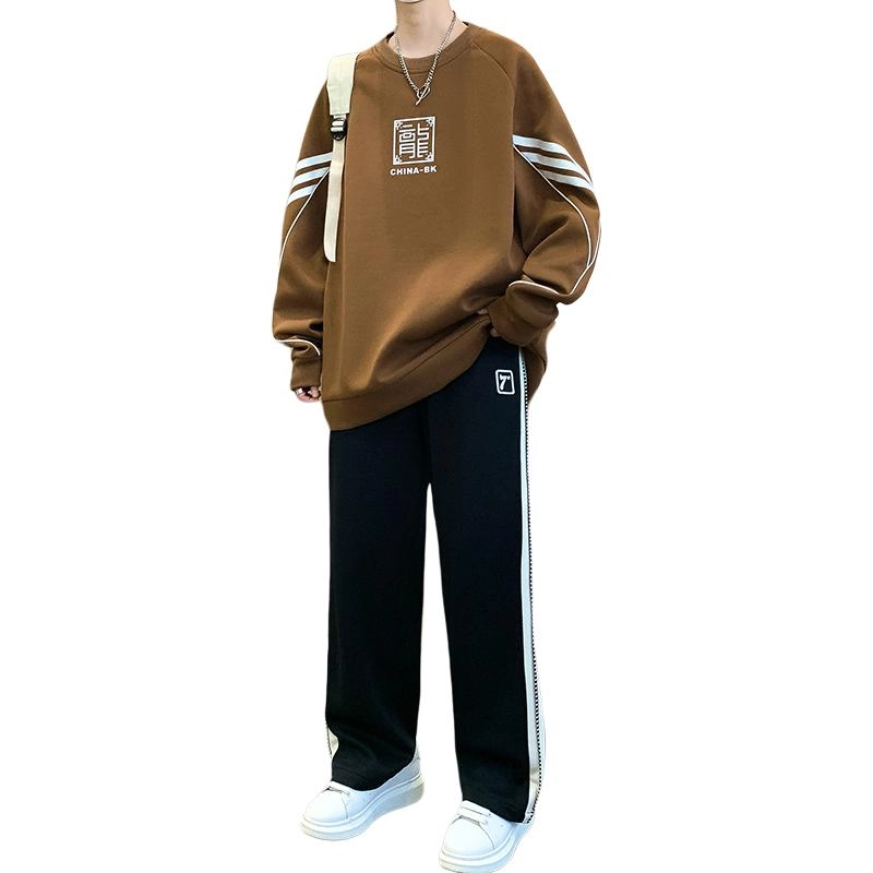 邦固依品 国风长袖高中学生长裤卫衣套装 男款
