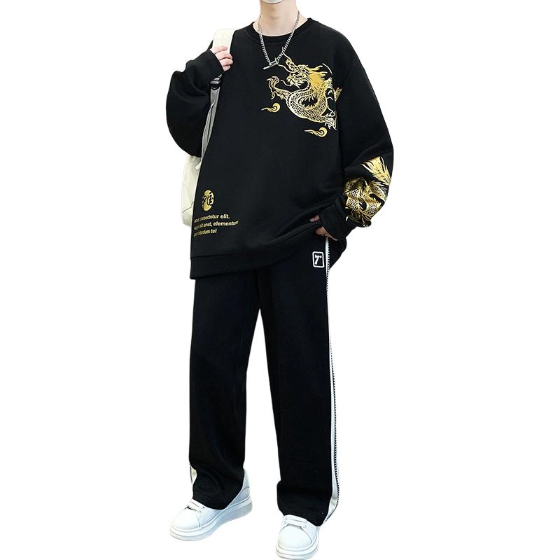 邦固依品 国风长袖高中学生长裤卫衣套装 男款