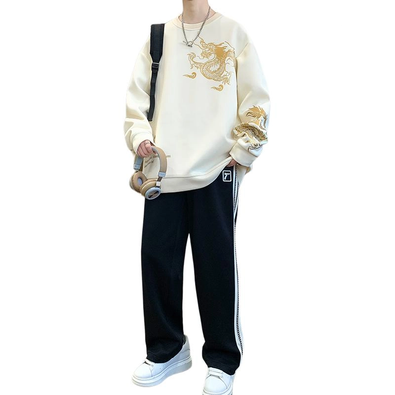 邦固依品 国风长袖高中学生长裤卫衣套装 男款
