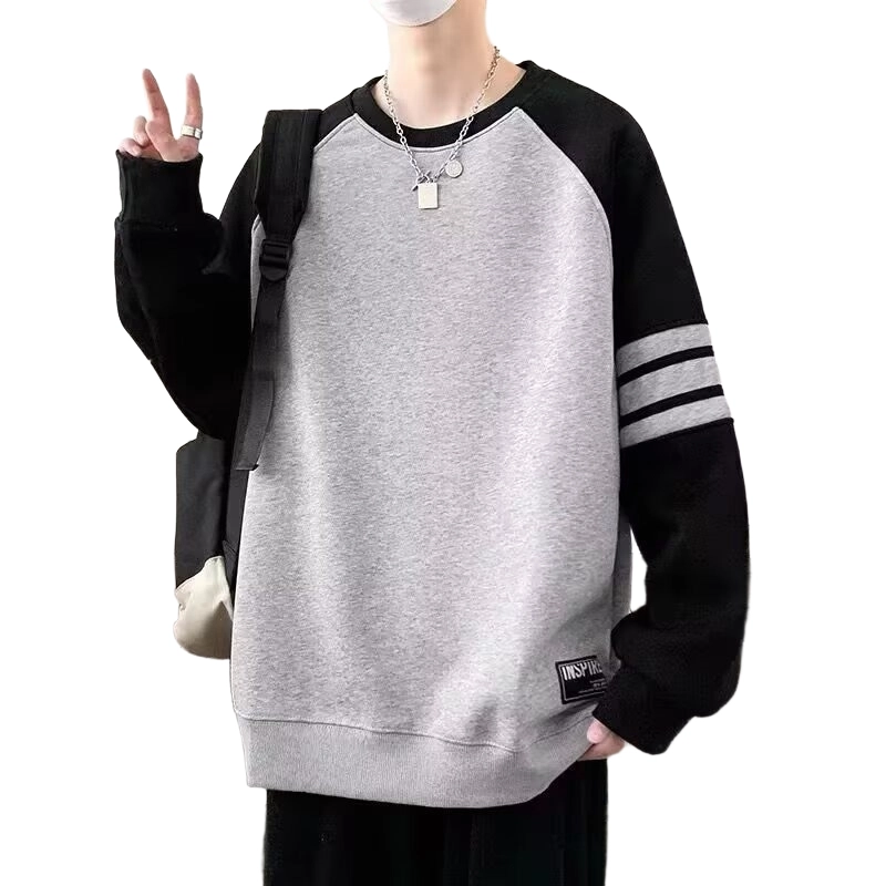 玉儿恋 青少年春秋季圆领男孩潮流中学生帅气大童男士运动打底衫卫衣 男款