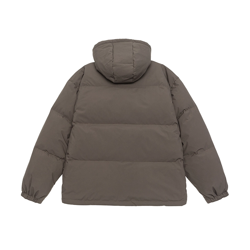美式复古简约保暖连帽百搭上衣外套羽绒服 男款