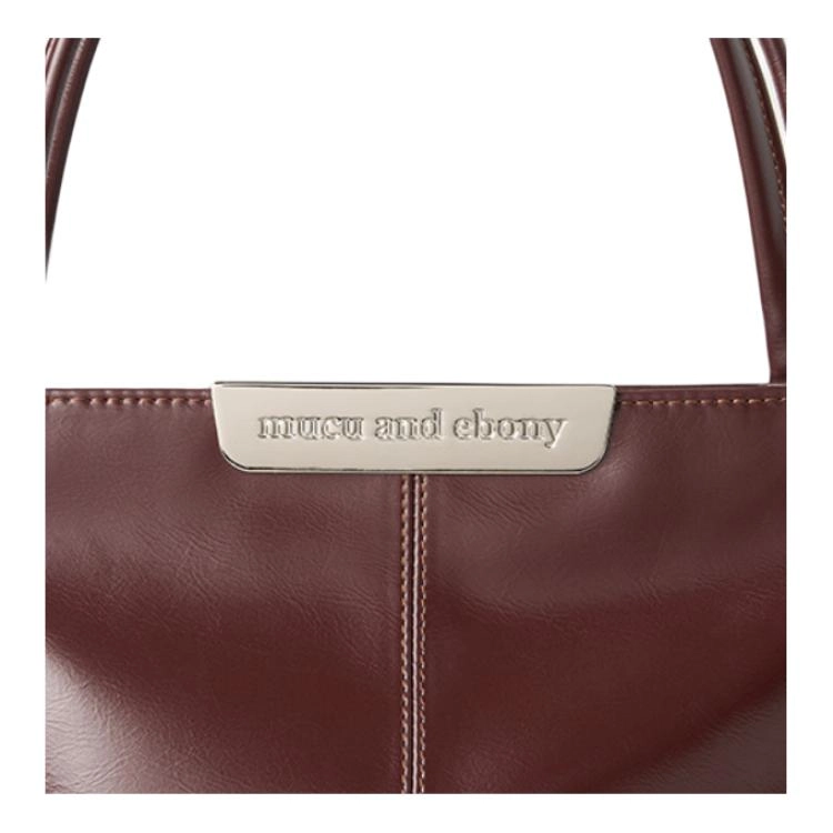 MUCU AND EBONY Clam Bag PU Tote