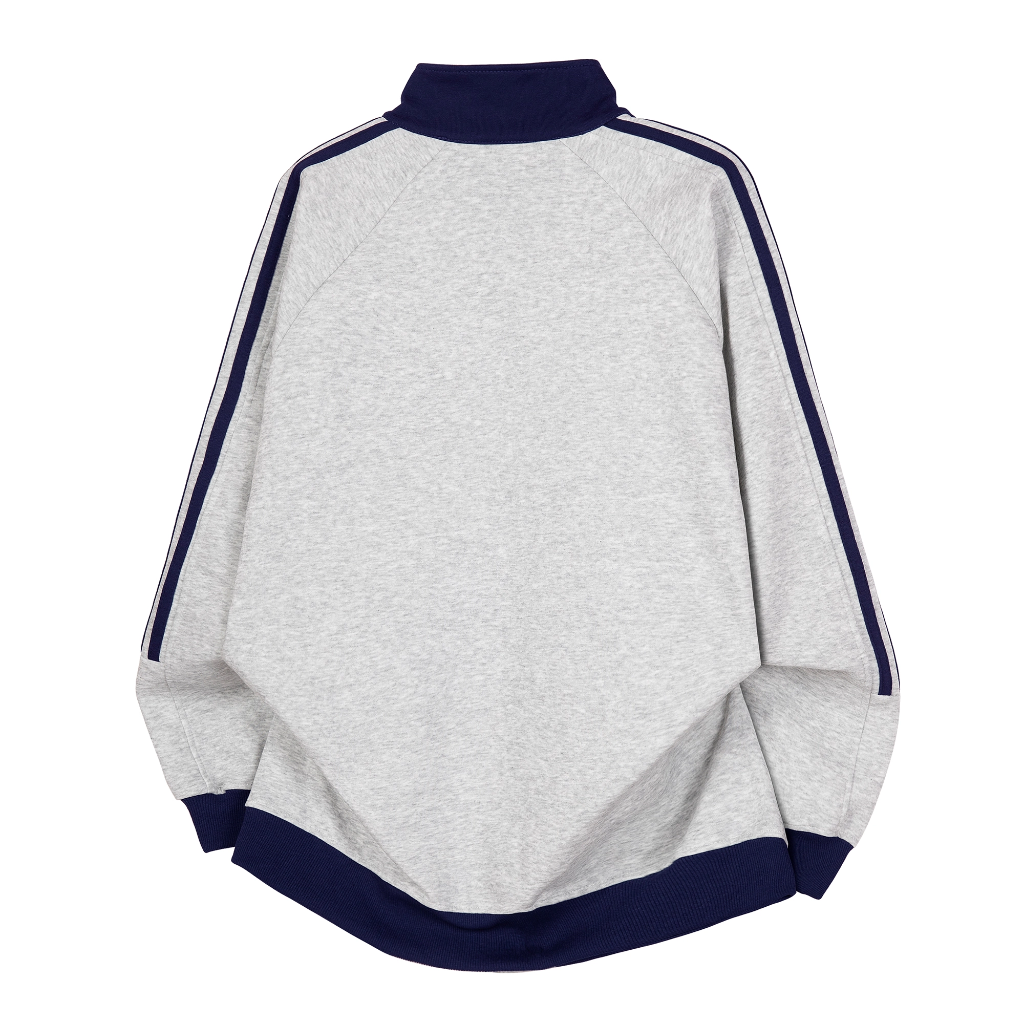 【Contrast学院风】蓝精灵 美式潮流教练服勋章字母印花撞色三条杠秋冬季立领拉链休闲拼接嘻哈设计感插肩袖开衫防风外套卫衣 男女同款