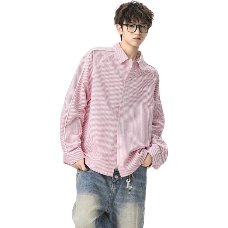马员外 情侣款长袖百搭时尚简约衬衫 男女同款